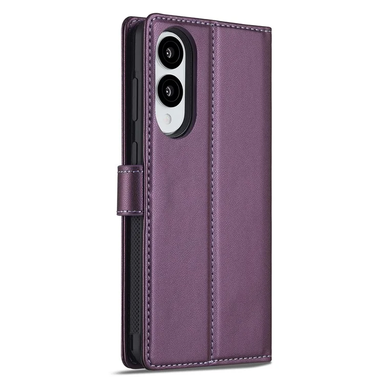 LC.IMEEKE Serie L2 per Cover Samsung Galaxy S25 Edge - Custodia Portafoglio in Pelle Magnetica Staccabile - Viola