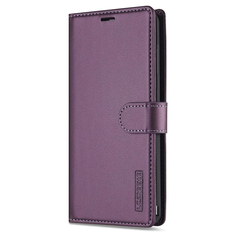 LC.IMEEKE Serie L2 per Cover Samsung Galaxy S25 Edge - Custodia Portafoglio in Pelle Magnetica Staccabile - Viola