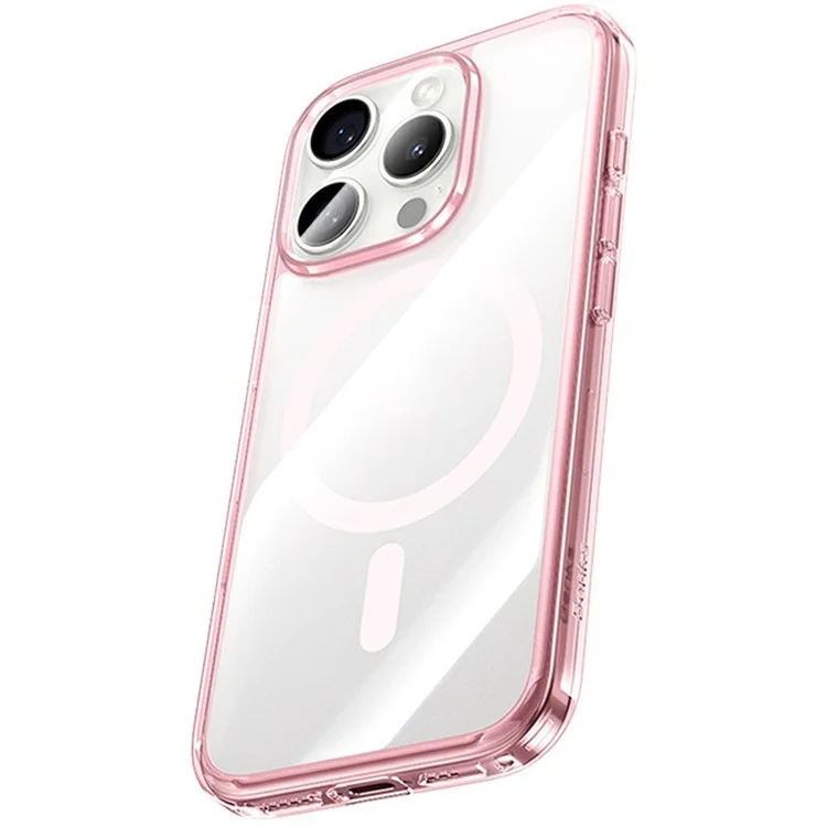 BENKS Magnetische Hülle für iPhone 16 Pro Max, kompatibel mit MagSafe, stoßfest, TPU + PC Rückseite - Rosa