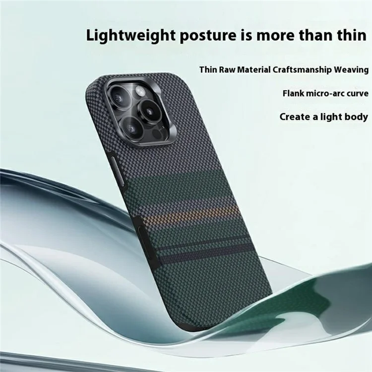 BENKS For iPhone 16 Pro Max Magnetic Case Kevlar Fiber Phone Back Cover Floating Weave Design - Aurora