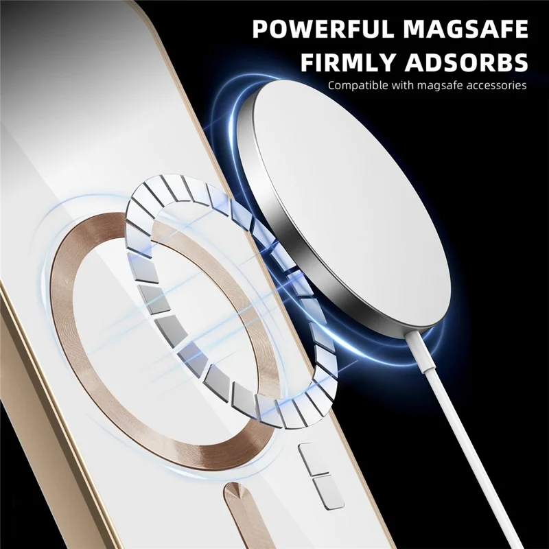 For iPhone 17e / 16e Case Compatible with MagSafe TPU + PC Clear Back Cover - Desert Gold