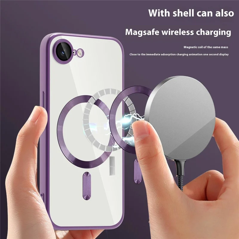 For iPhone 17e / 16e Case Compatible with MagSafe TPU + PC Clear Back Cover - Desert Gold