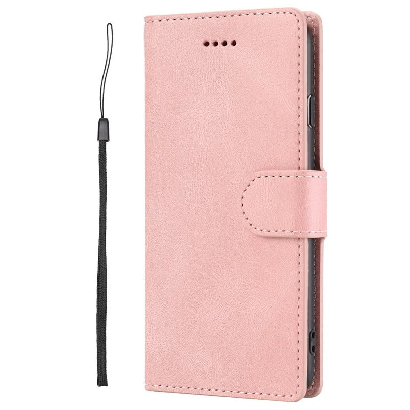 For iPhone 16e Case PU Leather Phone Cover with Wallet Stand - Pink