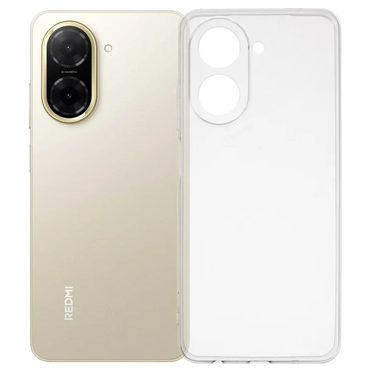 Per Xiaomi Redmi A5 NFC (173,45 mm) Cover Posteriore Ultra Sottile Flessibile TPU Trasparente Custodia Telefonica