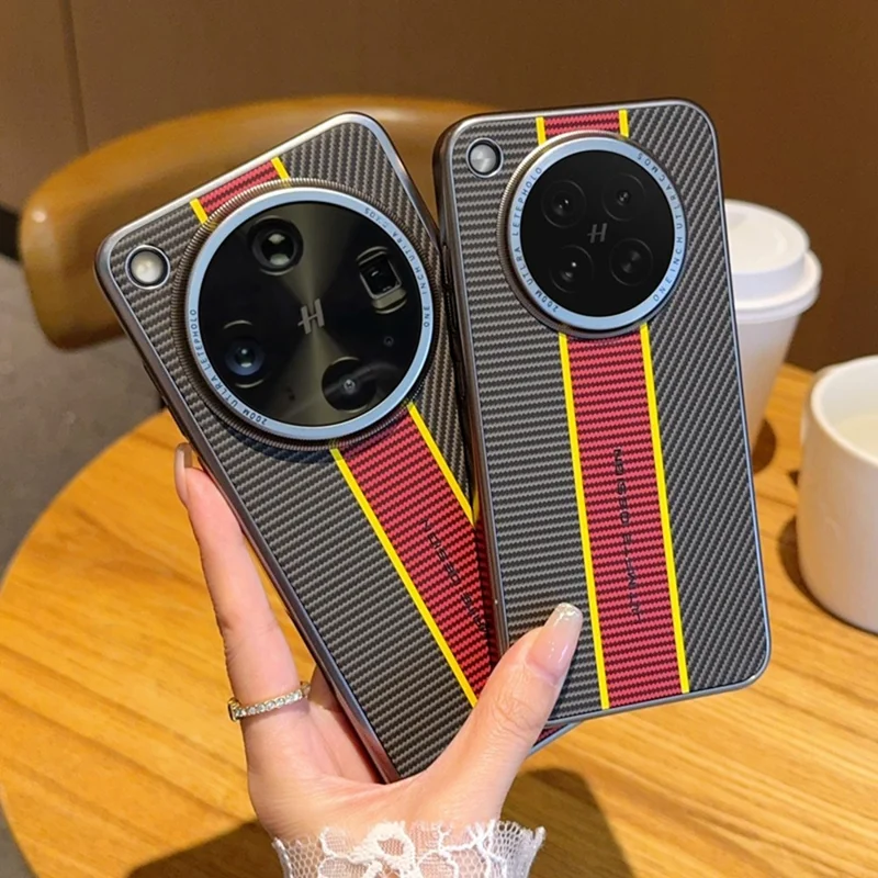 Чехол для Oppo Find X8s 5G с текстурой волокна, кожаный + ПК корпус для телефона