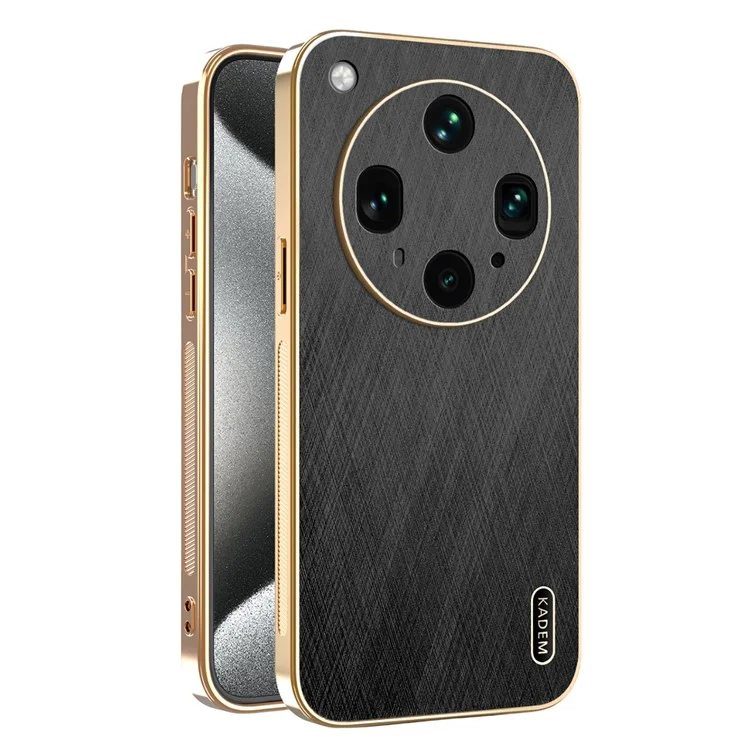 Funda KADEM para Oppo Find X8 Ultra 5G con Textura de Seda Electropulida de PU + TPU - Negro