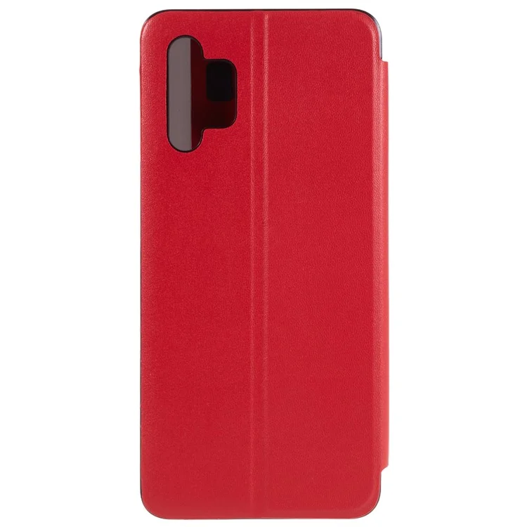 For Samsung Galaxy A32 4G (EU Version) Case View Window PU Leather Stand Cover - Red
