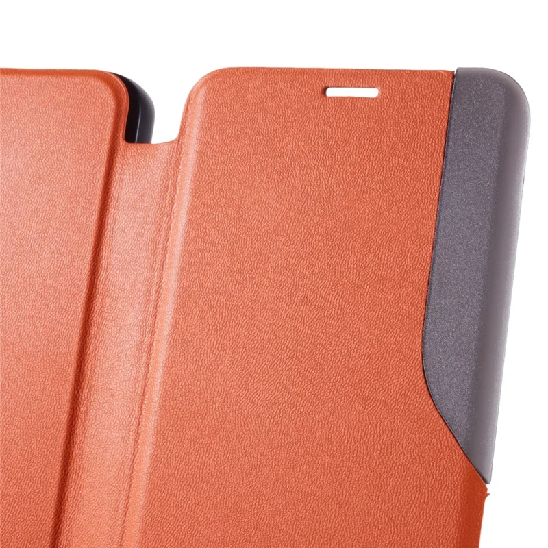 For Samsung Galaxy A32 4G (EU Version) Case View Window PU Leather Stand Cover - Orange