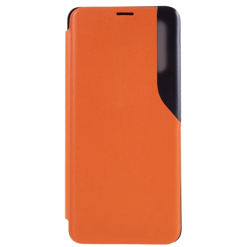For Samsung Galaxy A32 4G (EU Version) Case View Window PU Leather Stand Cover - Orange