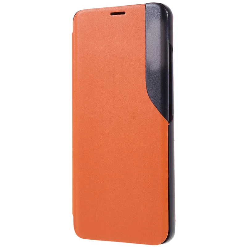 For Samsung Galaxy A32 4G (EU Version) Case View Window PU Leather Stand Cover - Orange