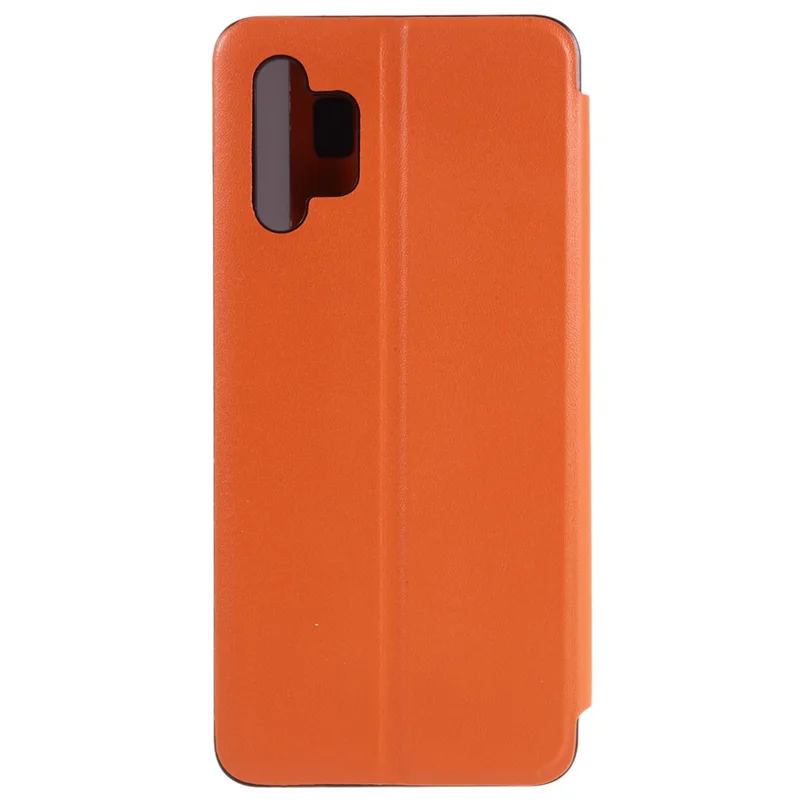 For Samsung Galaxy A32 4G (EU Version) Case View Window PU Leather Stand Cover - Orange