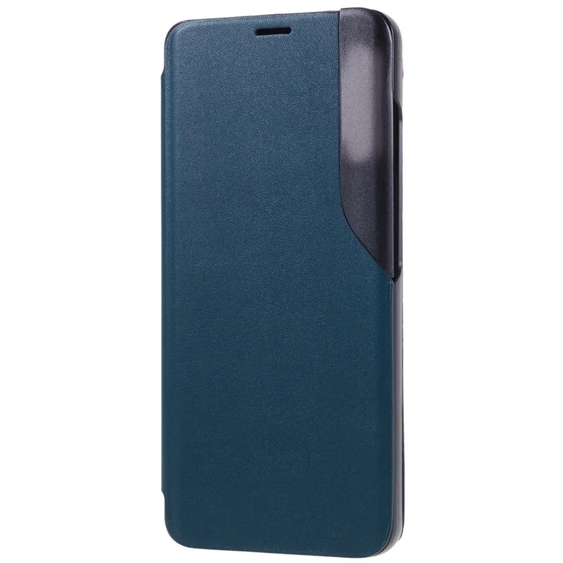 Étui pour Samsung Galaxy A32 4G (version UE) avec fenêtre de visualisation en cuir PU et support - Vert