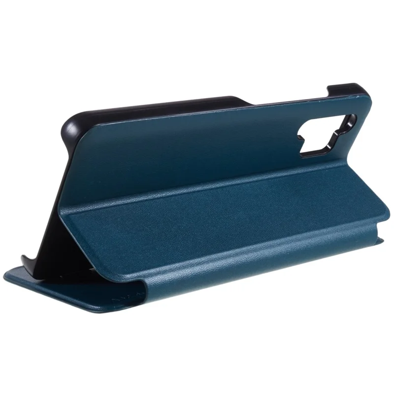 Étui pour Samsung Galaxy A32 4G (version UE) avec fenêtre de visualisation en cuir PU et support - Vert