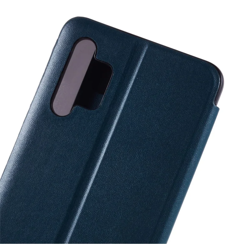 Étui pour Samsung Galaxy A32 4G (version UE) avec fenêtre de visualisation en cuir PU et support - Vert