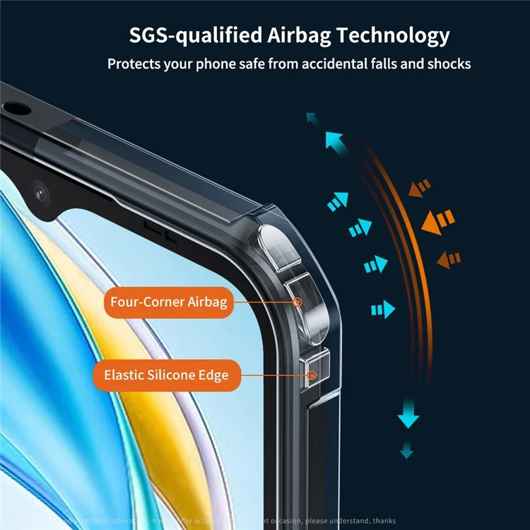 XUNDD für Honor X5b / X5b Plus Hülle Stoßfeste TPU + Acryl Transparente Rückseite Handyhülle
