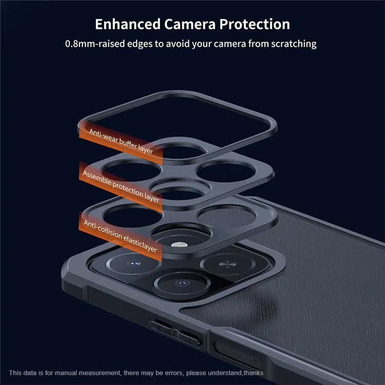 XUNDD für Honor X5b / X5b Plus Hülle Stoßfeste TPU + Acryl Transparente Rückseite Handyhülle