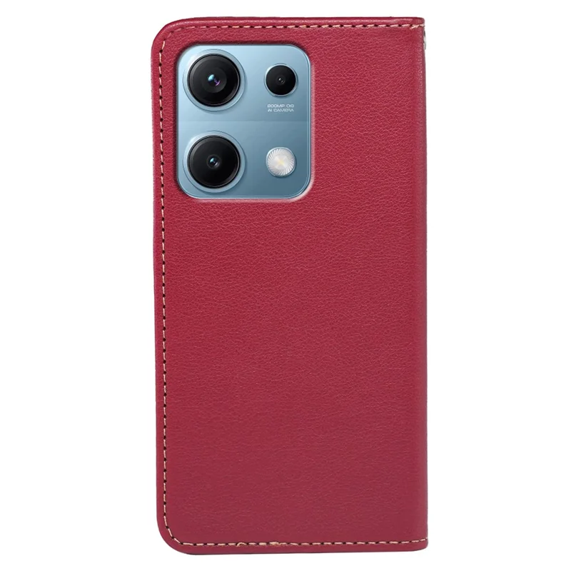 For Xiaomi Redmi Note 14S 4G / Note 13 Pro 4G / Poco M6 Pro 4G Case Wallet RFID Blocking Leather Phone Cover Strong Magnetic Closure - Red
