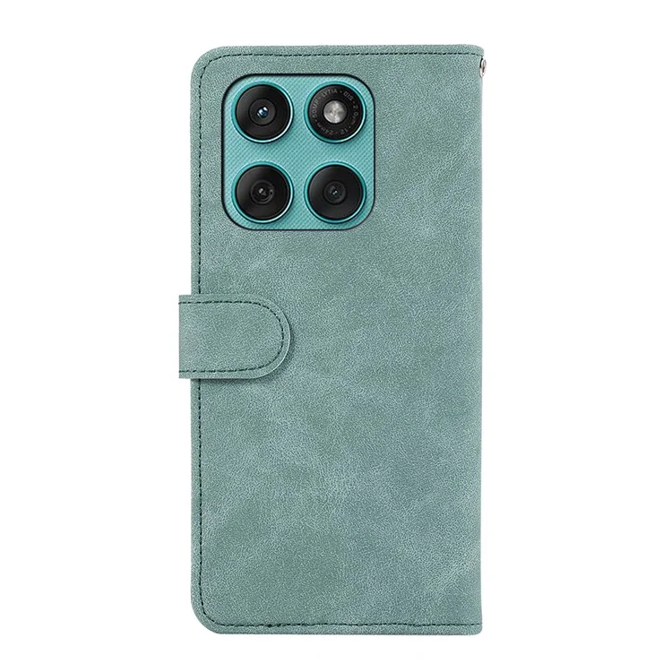 Чехол ABEEL для Motorola Edge 60 Fusion 5G с цветными вставками из кожи, с функцией защиты от RFID - Нежно-голубой