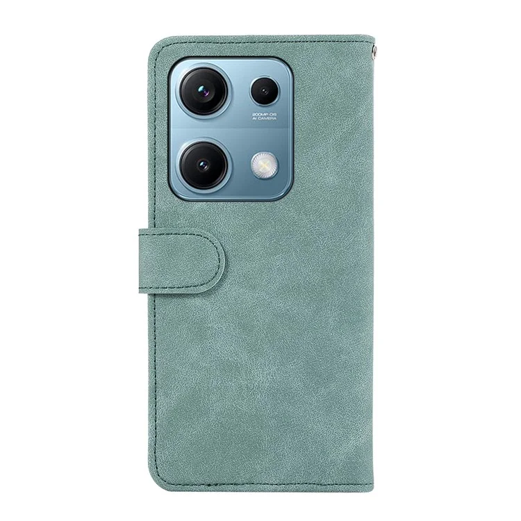 Чехол ABEEL для Xiaomi Redmi Note 14S 4G с цветными вставками из кожи, с функцией защиты от RFID - Нежно-голубой