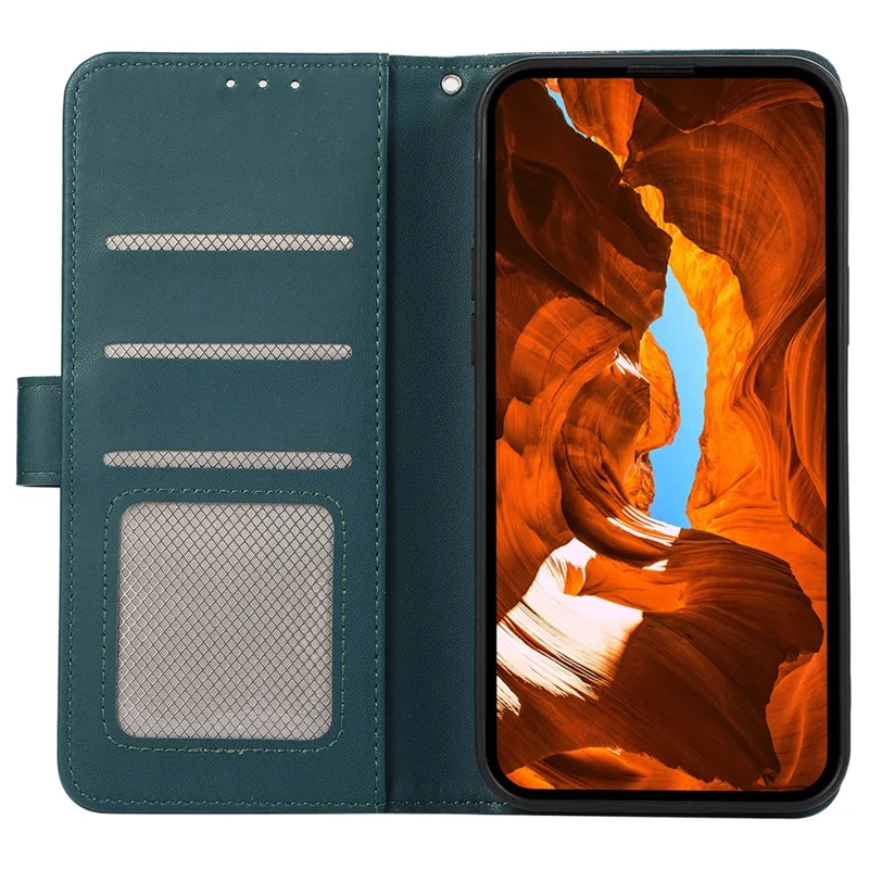 For Xiaomi Redmi Note 14S 4G Case RFID Blocking Flip Leather Phone Cover - Green