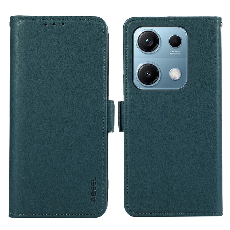 ABEEL Etui na Xiaomi Redmi Note 14S 4G, skórzane pokrowiec z portfelem z zabezpieczeniem RFID - Zielony