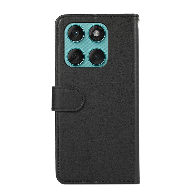 Til Motorola Edge 60 5G / 60 Fusion 5G Etui med RFID-blokerende foldet læderdæksel - Sort