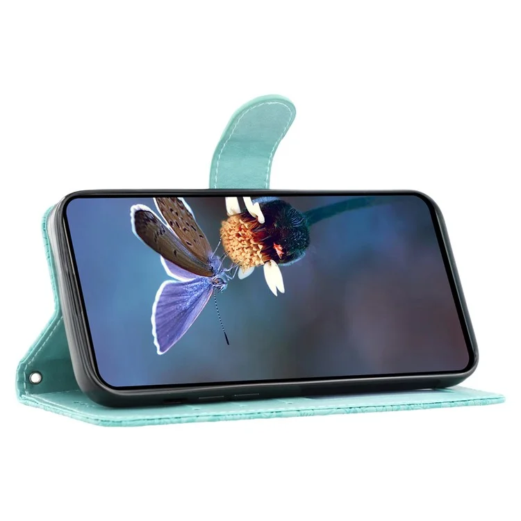 For OnePlus Nord 4 Case Lace Flowers PU Leather Flip Wallet Phone Cover - Green