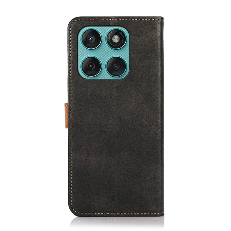 KHAZNEH per Motorola Edge 60 Fusion 5G Custodia Portafoglio per Telefono con Supporto, Cover a Libro in Pelle - Nero
