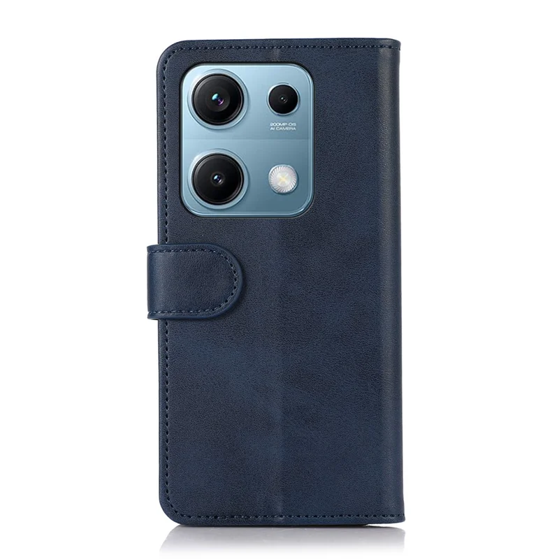 For Xiaomi Redmi Note 14S 4G Case Cowhide Texture Leather Wallet Phone Cover with Stand - Blue
