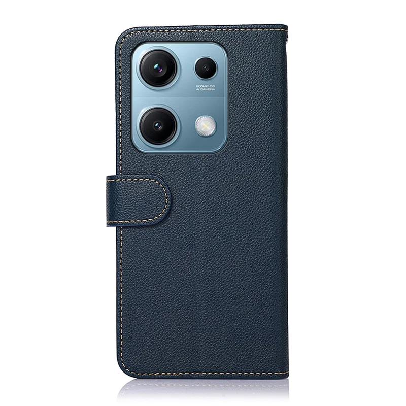 KHAZNEH Etui na Xiaomi Redmi Note 14S 4G, etui portfelik z funkcją blokowania RFID, pokrowiec z syntetycznej skóry PU – niebieski