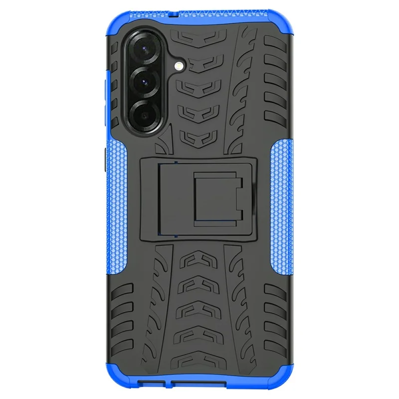 Bulk Purchasing For Samsung Galaxy A36 5G Case with Kickstand Tyre Pattern PC + TPU Phone Cover - Blue