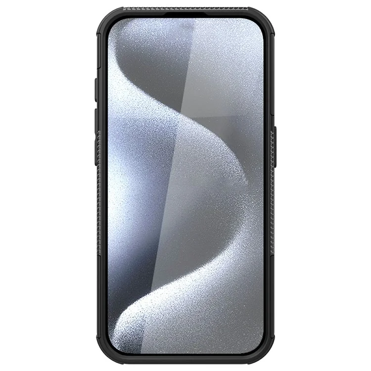 Bulk Purchasing For iPhone 14 Pro Max Case with Kickstand Tyre Pattern PC + TPU Phone Cover - Black