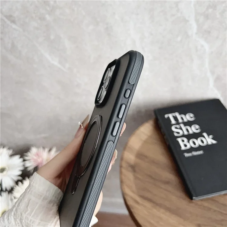 Per iPhone 16 Pro Max Custodia Fibra di Carbonio Texture Ibrida Cover per Telefono - Blu