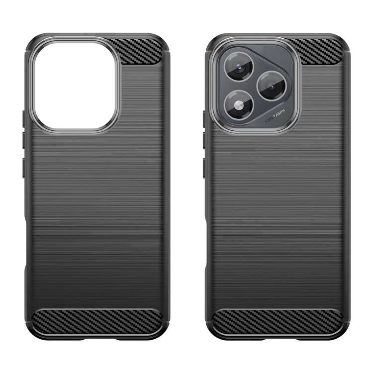Capa para Honor 400 Lite Proteção de Telefone com Textura de Fibra de Carbono Escovada - Preto