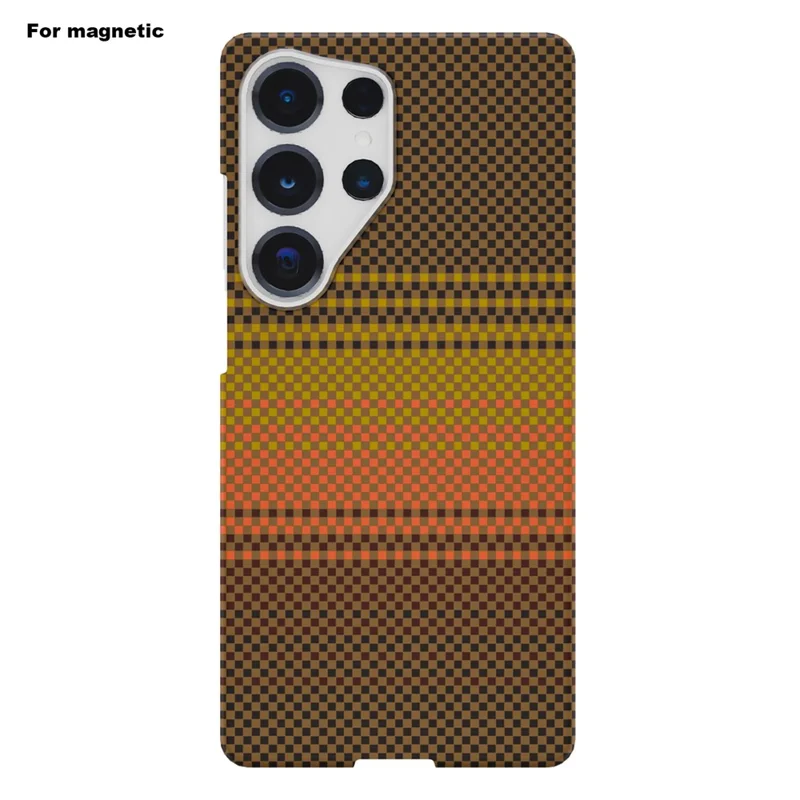 GKK For Samsung Galaxy S25 Ultra Magnetic Case Hard PC Phone Back Cover - Sunrise Gold