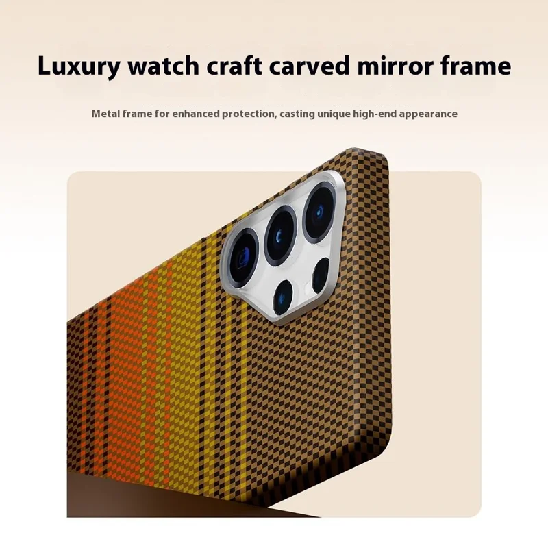 GKK For Samsung Galaxy S25 Ultra Magnetic Case Hard PC Phone Back Cover - Sunrise Gold