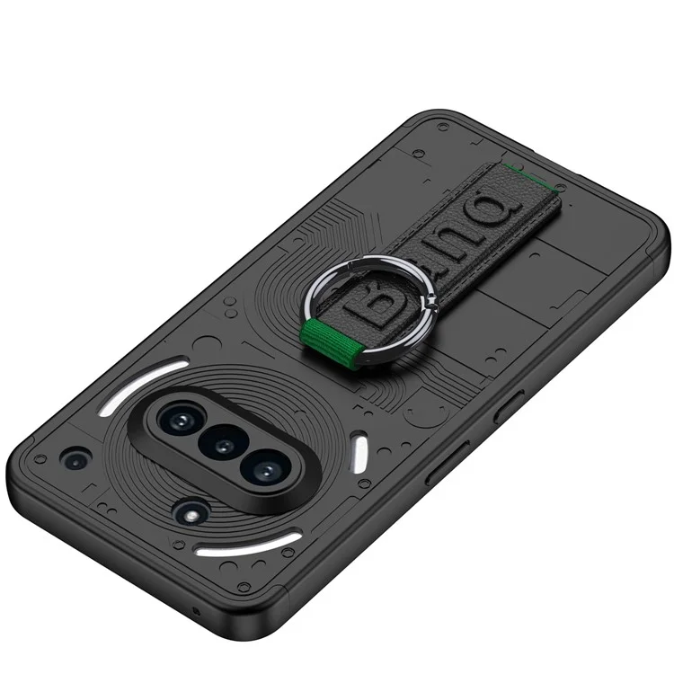 GKK For Nothing Phone (3a) Case Hard PC Phone Back Cover with Hand Strap - Grey