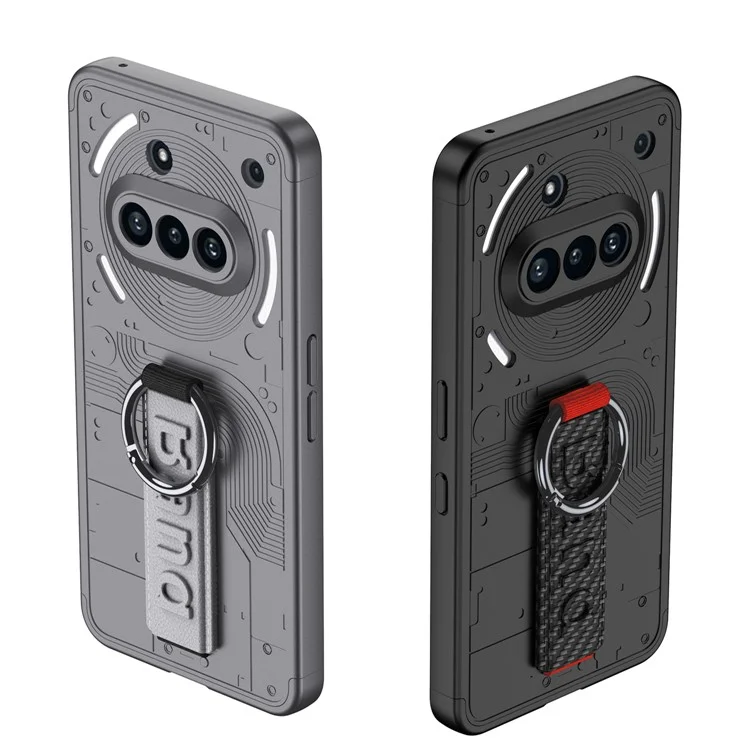 GKK For Nothing Phone (3a) Case Hard PC Phone Back Cover with Hand Strap - Grey