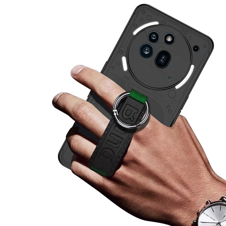 GKK Pour Nothing Phone (3a) Pro Étui Rigide en PC avec Dragonne pour Téléphone - Gris