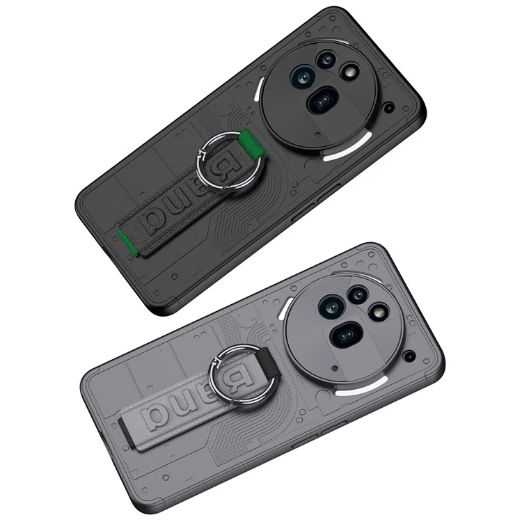 GKK Pour Nothing Phone (3a) Pro Étui Rigide en PC avec Dragonne pour Téléphone - Gris