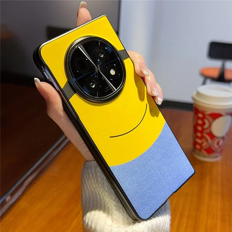 Funda para Oppo Find N5 5G con Diseño Creativo de Gran Ojo en Amarillo, de Cuero y PC