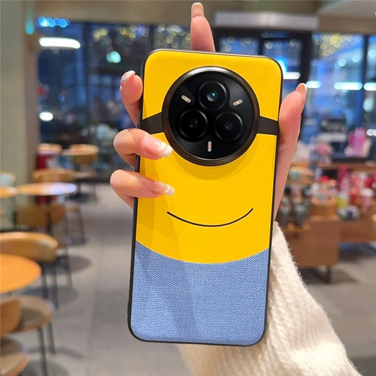 For Realme 14 Pro+ 5G Case Big Eye Yellow Creative Design Leather + PC Phone Cover