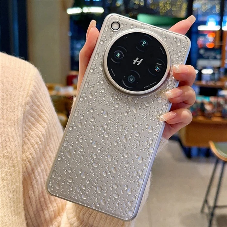 Pour Oppo Find X8 Pro 5G Étui Créatif Goutte de Pluie Coque Arrière de Téléphone - Gris