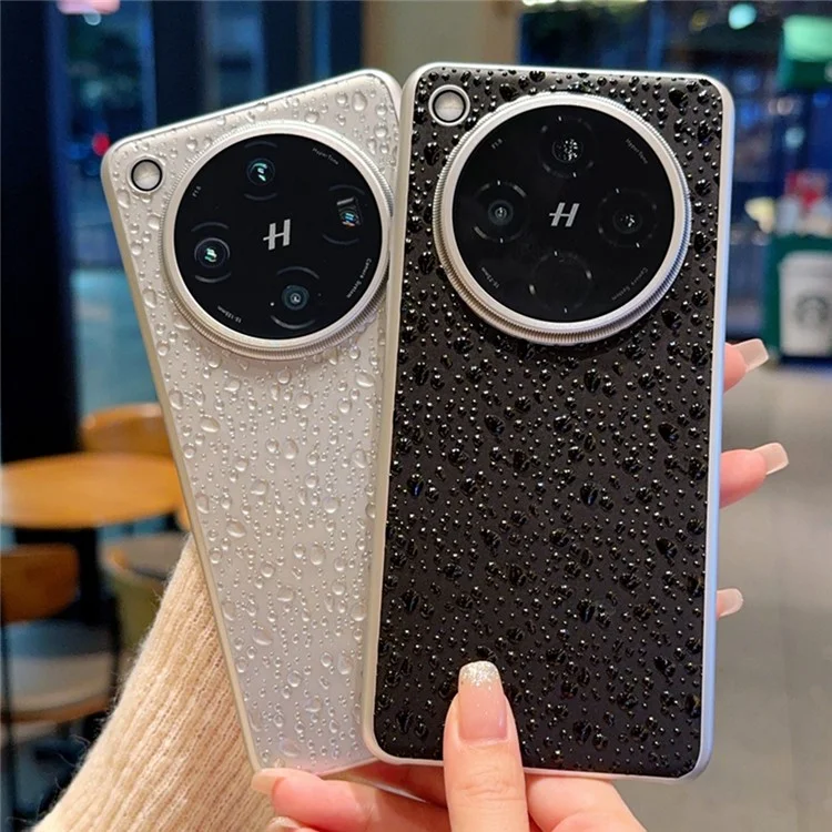 Pour Oppo Find X8 Pro 5G Étui Créatif Goutte de Pluie Coque Arrière de Téléphone - Gris