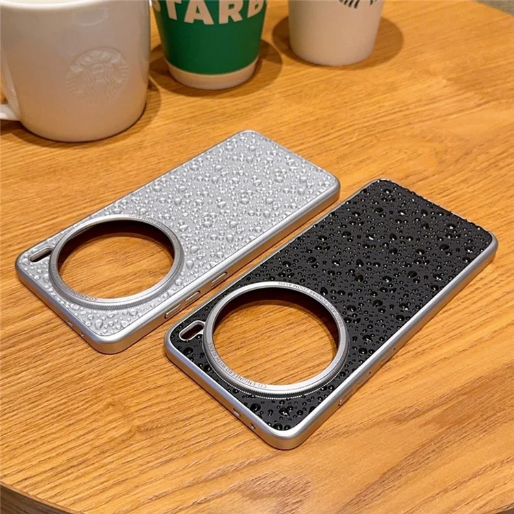 Cover per vivo X200 Pro 5G Custodia Creativa Effetto Gocce di Pioggia - Grigio