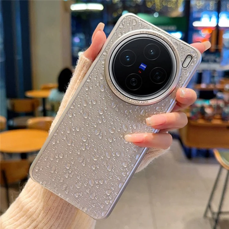 Cover per vivo X200 Pro 5G Custodia Creativa Effetto Gocce di Pioggia - Grigio