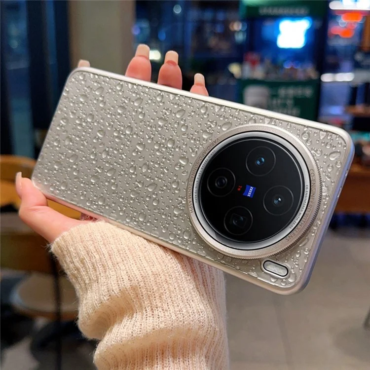 Cover per vivo X200 Pro 5G Custodia Creativa Effetto Gocce di Pioggia - Grigio