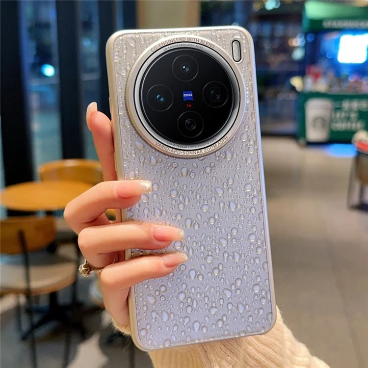 Cover per vivo X200 Pro 5G Custodia Creativa Effetto Gocce di Pioggia - Grigio