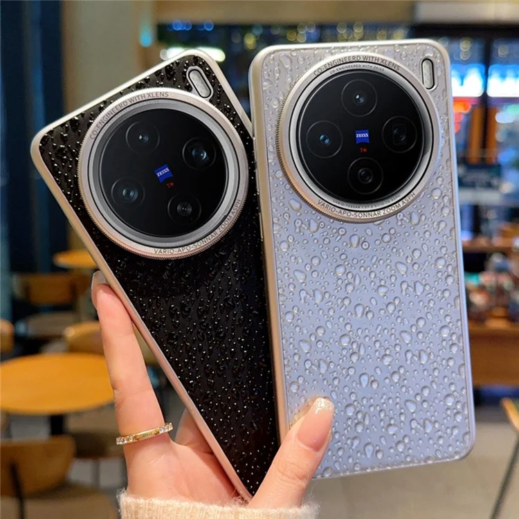 Cover per vivo X200 Pro 5G Custodia Creativa Effetto Gocce di Pioggia - Grigio