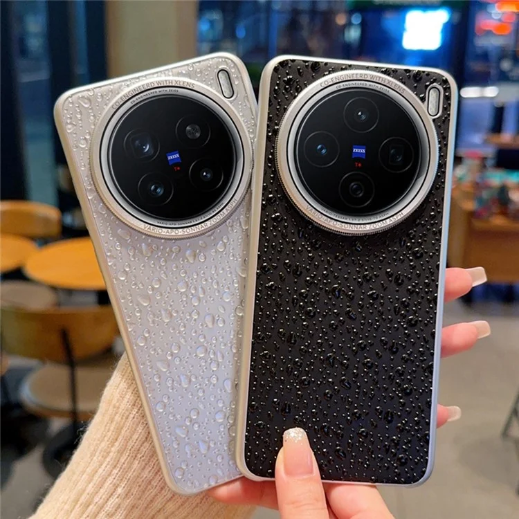 Cover per vivo X200 Pro 5G Custodia Creativa Effetto Gocce di Pioggia - Grigio
